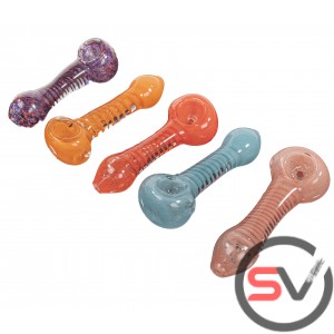 CLEAR BODY TWIST DESIGN HAND PIPE 5inch 5CT/PK